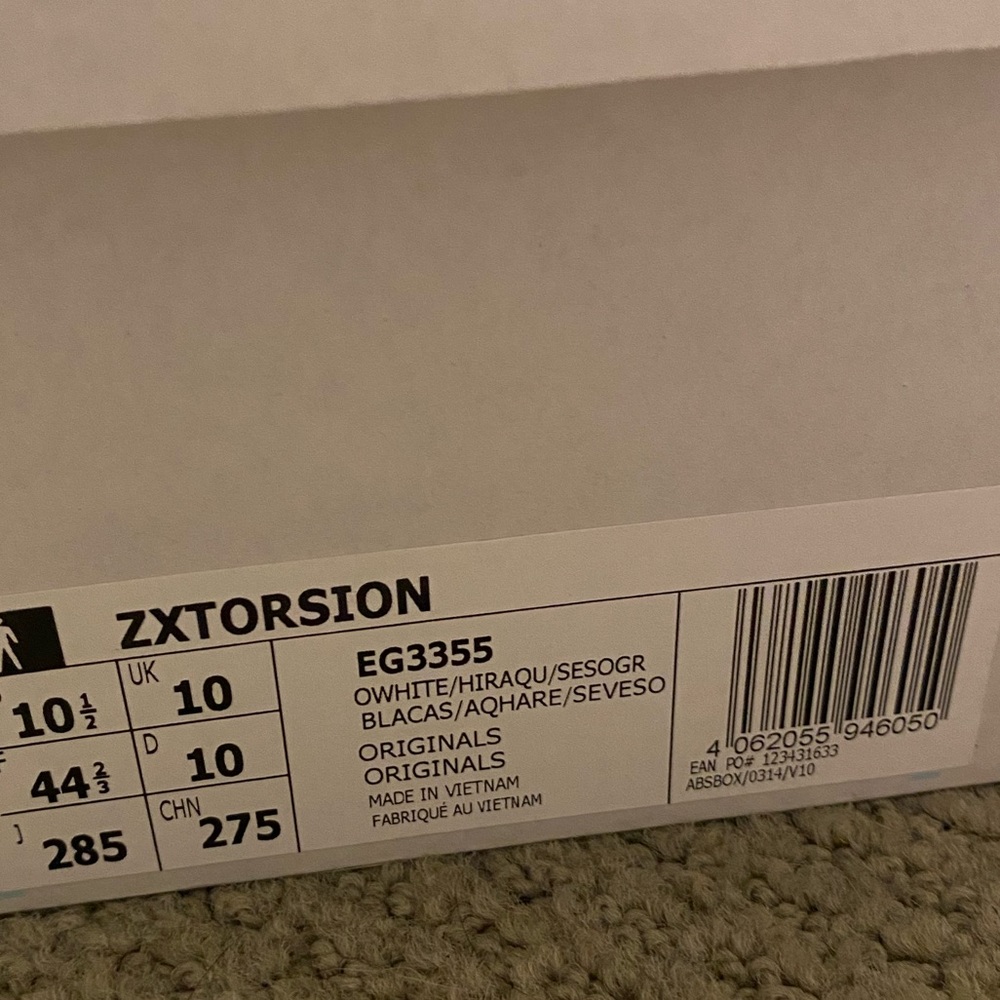🆕🚹Adidas ZX Torsion Parley, 10.5, NOT SOLD IN US - Picture 12 of 12
